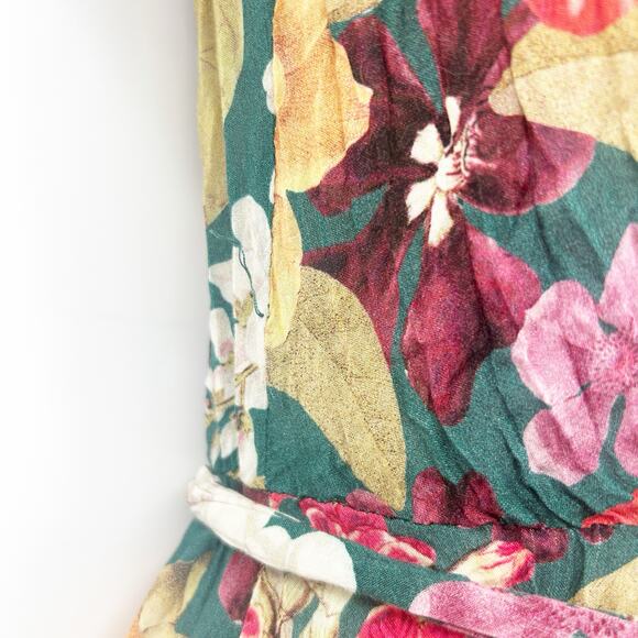 Johnny Was Jade Womens Boho Spring‎ Resortwear Strass Wrap Floral Maxi Dress XS - Picture 5 of 11